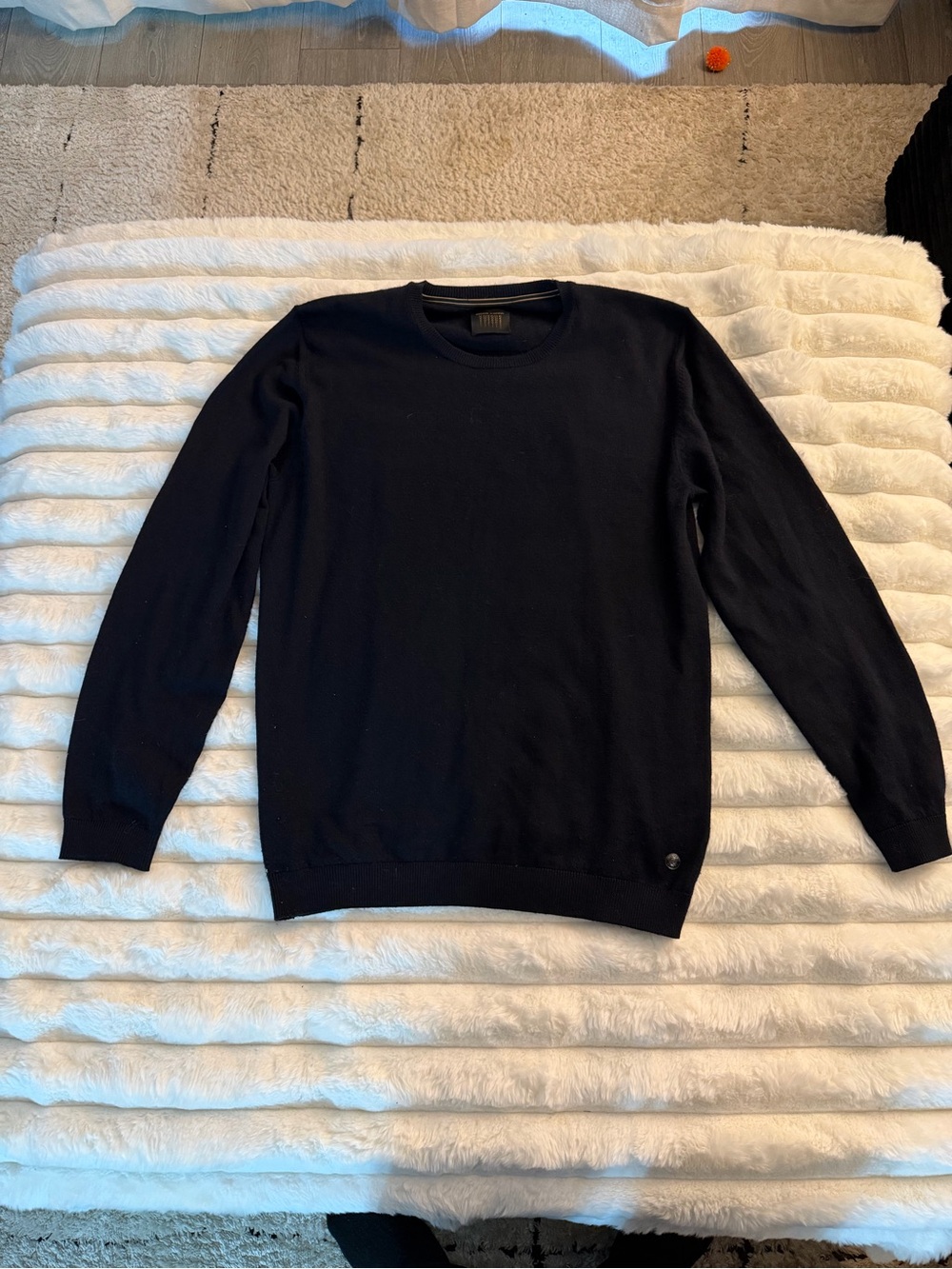 Pierre Cardin Black Crewneck Sweater